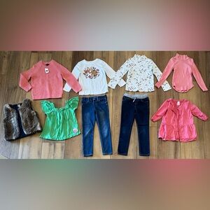 Clothing Lot of 9 Pieces Size 5T Girls GAP New w/ Tags Sweater Gymboree Outfits
